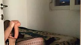 I spotted her with that huge dildo