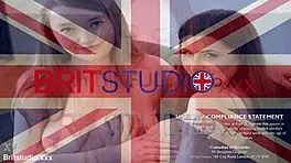 british 19 year old gives a footjob and 69s before playing with cum