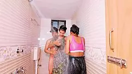 Uttaran20, join us for a threesome shower fuck, ffm part one