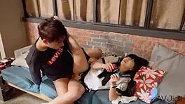 Sexy Taiwanese Teen 18+ Jiu Jiu Moans in Hardcore Action