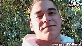 Can you believe this cute British teen tries her first blowjob?