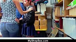ASIAN TEEN CAUGHT STEALING, OFFICER FUCKS STEPMOTHER