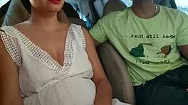 i had deepthroat and anal sex with my best friend's girlfriend in the car, her big tits bouncing