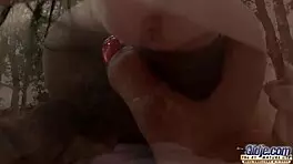 mature man fucks tight young 18+ pussy doggystyle, then missionary, and she swallows cum