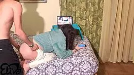 This Stud Pounds Me Doggy Style While I Watch Old Hot Videos!