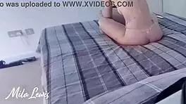 sexy nerd girl in bra and panties gaming hard