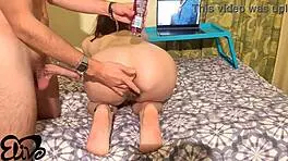 This Stud Pounds Me Doggy Style While I Watch Old Hot Videos!