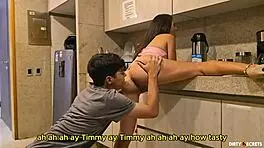 Lil Timmy sneaks around to fuck me hard behind my friend’s back.