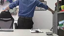 i spied on this hot teen 18+ giving a blowjob in the office storage room