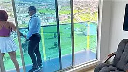 Cheating Wife Fucks Lover While Boyfriend Watches in Dorm!