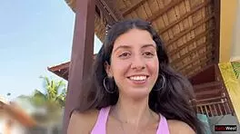 Crazy cumwalk in a crowded public spot, nearly got caught with cum in mouth