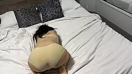 Fit Girl Performs Intense Workout Routine on Her Bed
