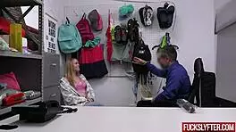 stripping teen at office for lost goods check