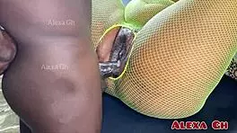 cum in my pussy, young 18+ ebony babe pounded hard by monster cock till creampie spills out!