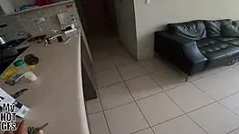 Leaked TikToker video shows blowjob, fucking, and creampie in tight vagina.