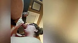 Roxy Faith swallows Ian's 8-inch cock and gets a facial.