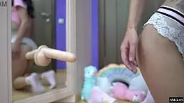 Tattooed Asian Girl With Natural Tits Masturbates Using Toys