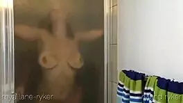 Blonde girlfriend's homemade compilation with friends featuring big tits and ass