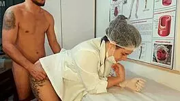 i get erection when nurse touches me in hospital uniform, deepthroat blowjob