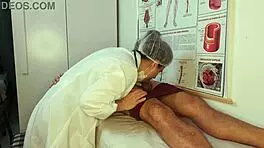 i get erection when nurse touches me in hospital uniform, deepthroat blowjob