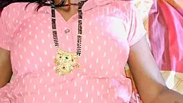 Bhabhi drilled hard in red suit desi style