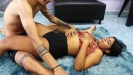 little indian stepsister needs workout help, stepbro steps in