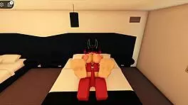 pink haired slut gets fucked by a big cock