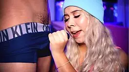 Wow! My Friend's Cock Got Hard as I Played with It!