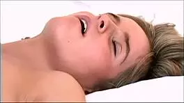 18 teen blonde romana gets horny, fucks hard cock in lingerie