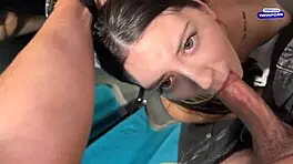 Risky sex hard facefuck 24yo beauty in mass market fitting room - eye rolling oral creampie