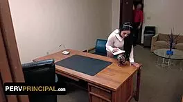 corrupt vice principal gets caught embezzling school funds. now her ass and pussy are on the line.