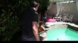 Two female roommates fuck and get caught by a man