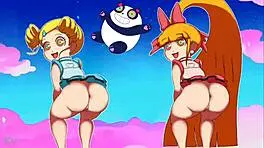 teenage powerpuff girls throw it back in panties and thongs