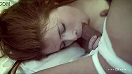 Lucy Huxley STRIPS and SUCKS big black cocks in group