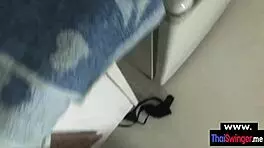 Hey, wanna see my real Thai girlfriend getting a quick fuck in the kitchen?