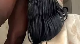 yo, watch this cute school girl get face fucked hard by big black cock