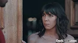 Small Tit Cougar Seduces Stepson's Black Friend