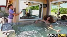 Cecilia Lion Spies On Petite Hottie Riding Cowgirl