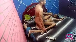 Skinny Teen Latina Bent Over For Family Anal