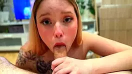 Stepsisters stretching ends with cum on tits