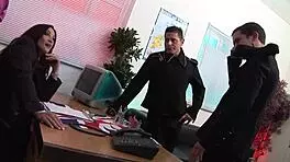 Cathy and Daphne tit-fuck two cocks together