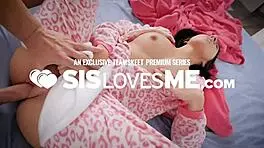 attractive blondie rides stepdads big cock in missionary and blowjob