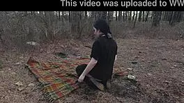 Submissive Girl Licks Ass and Drinks Piss at Roadside Picnic Before Rough Face Fucking