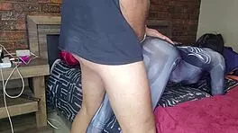 GRACE SPIDERGIRL GETS HER TIGHT ASS CREAMPIED AND FILLED WITH CUM