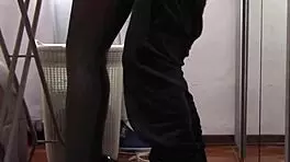 Hey, check out this MILF in pantyhose getting touched and fucked 😏