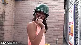 aria skye's tight asian pussy pounded outdoors