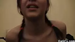 Cute Petite Pigtail Teen Teases With Undressing And Striptease On Webcam In Bedroom