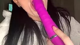 Horny british girl enjoys solo toy play on webcam
