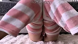 Hey, watch this Asian teen 18+ finger her hairy pussy to a close-up squirt orgasm