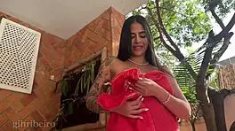 Curvy latina housewife sucks nerd bodybuilder friend's cock then rides him hard